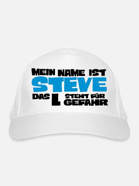 steve - Bio-Baseballkappe - Weiß - Vorne