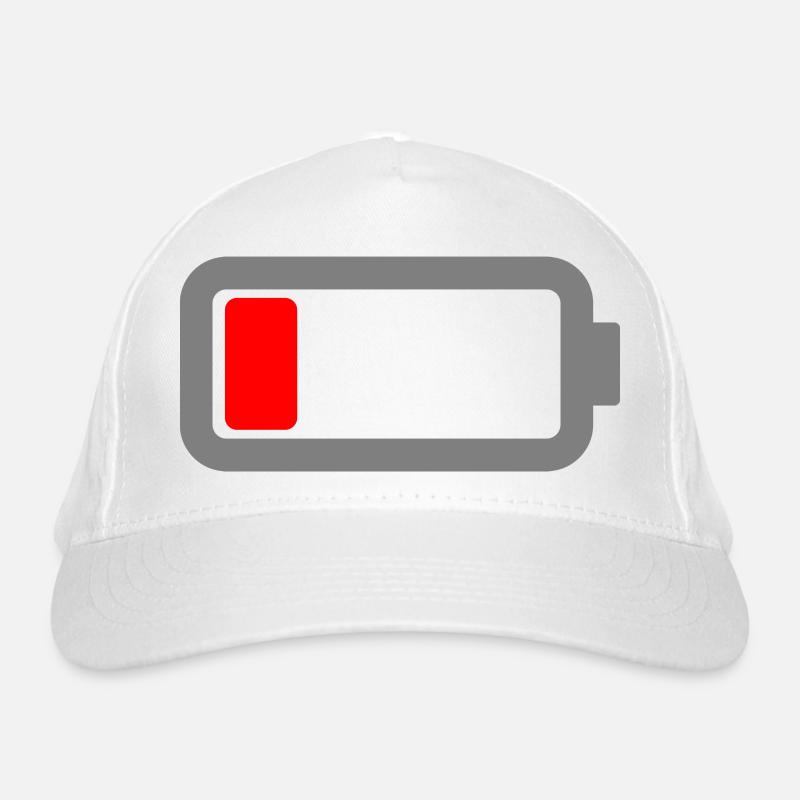 Batterie leer Bio-Baseballkappe