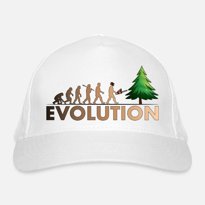 Kettensägen Evolution Farbe Bio-Baseballkappe