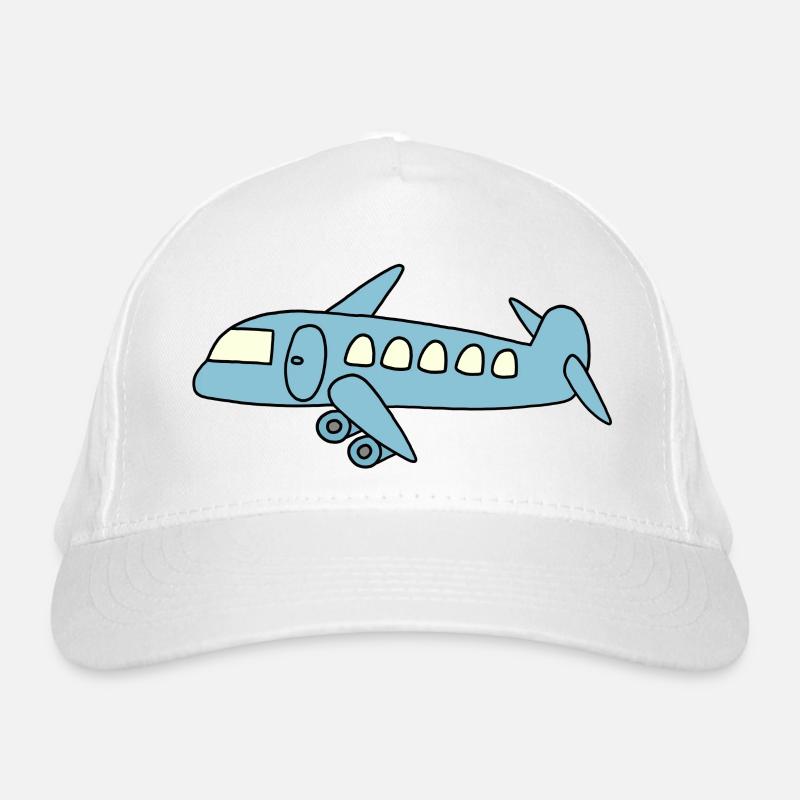 Blaues Flugzeug Bio-Baseballkappe