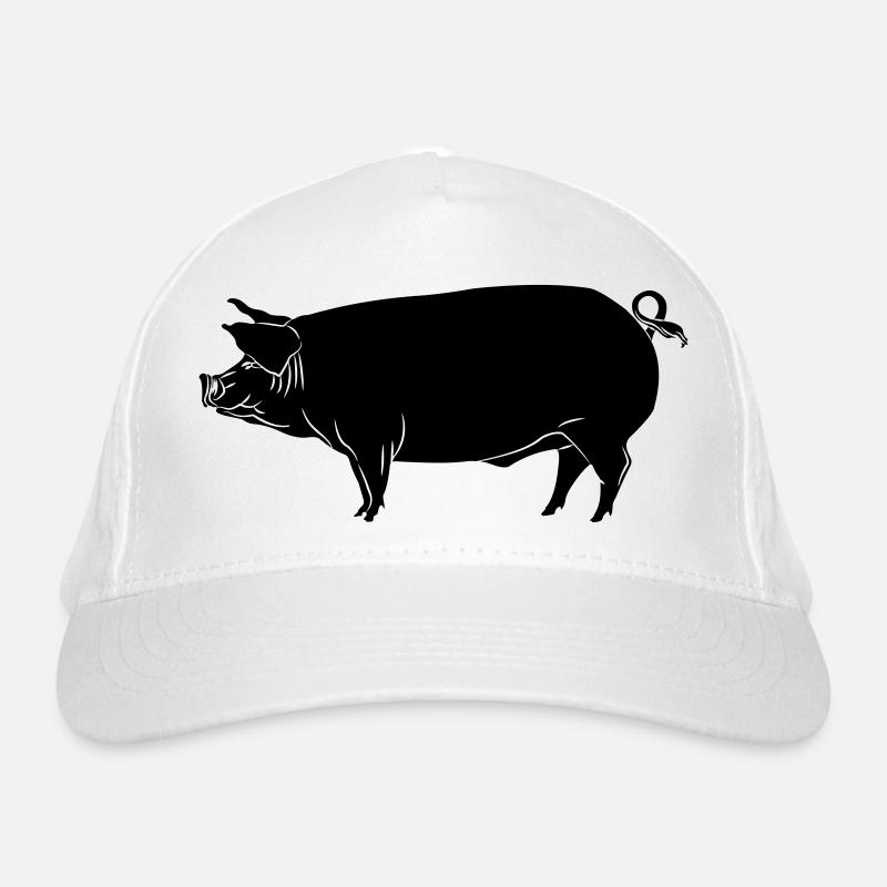 Pig shadow image logo Organic Baseball Cap