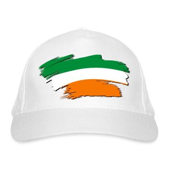 Drapeau irlandais coups de pinceau Irlande - Casquette classique bio - blanc - Devant