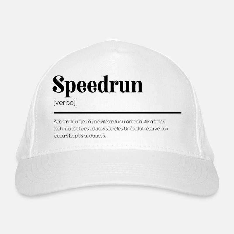 Définition du Speedrun' pour Gamers Casquette classique bio