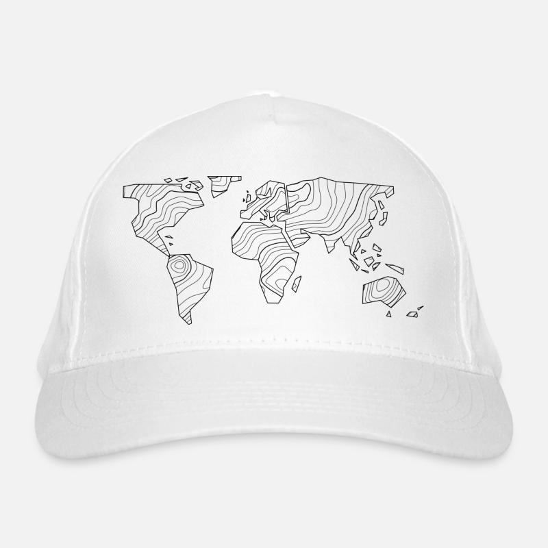 Carte du monde Casquette classique bio