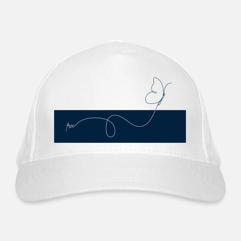 Lignes Papillon sur Bleu Nuit Casquette classique bio