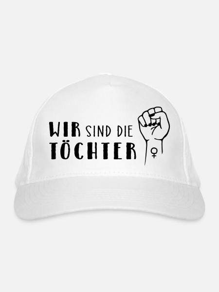 Wir sind die Töchter! - Bio-Baseballkappe - Weiß - Vorne