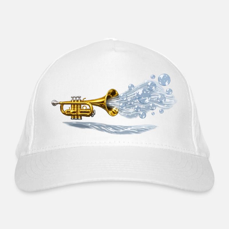 Aqua Brass Burst Organic Baseball Cap