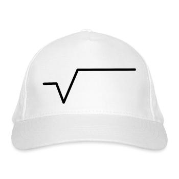 Wurzel Mathe Quadrattwurel mathematisch - Bio-Baseballkappe - Weiß - Vorne