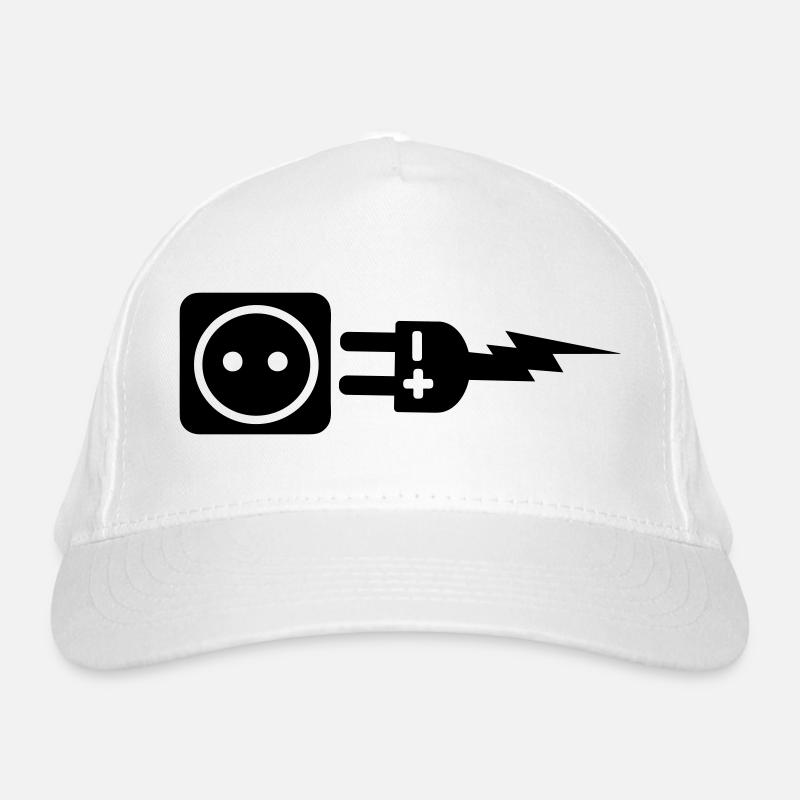 Plug plus and minus Organic Baseball Cap