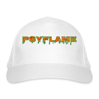 Psyflame Logo - Bio-Baseballkappe - Weiß - Vorne