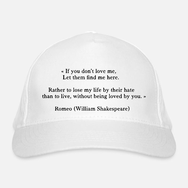 Roméo (citation) Casquette classique bio