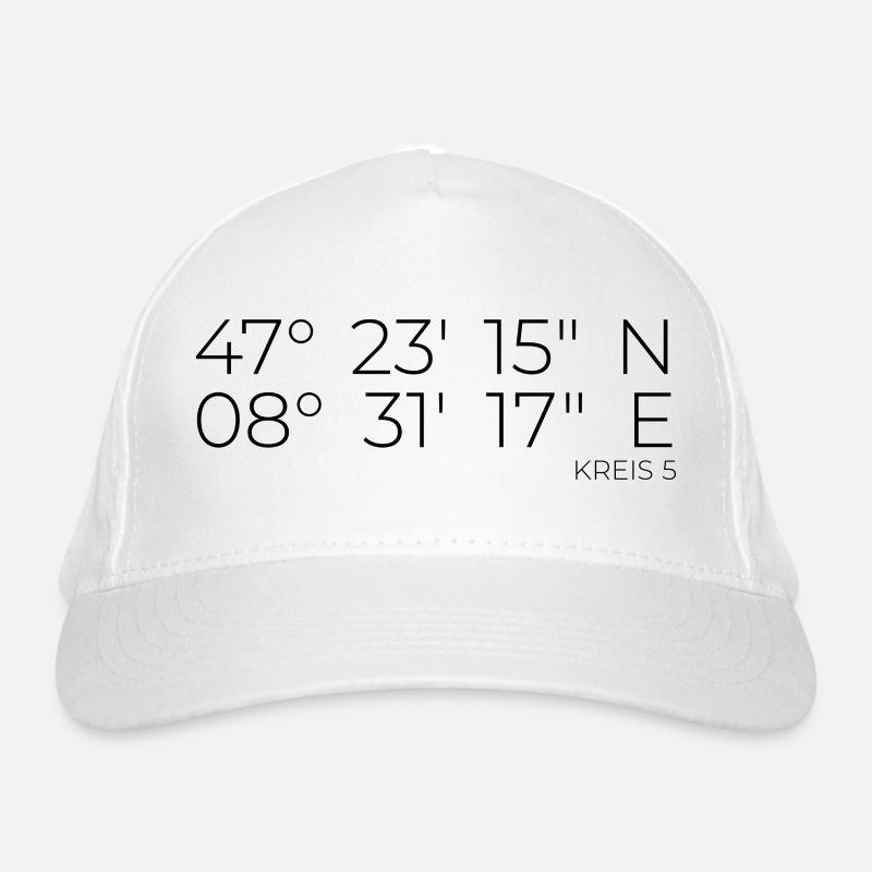 Coordinates District 5 Zurich Organic Baseball Cap