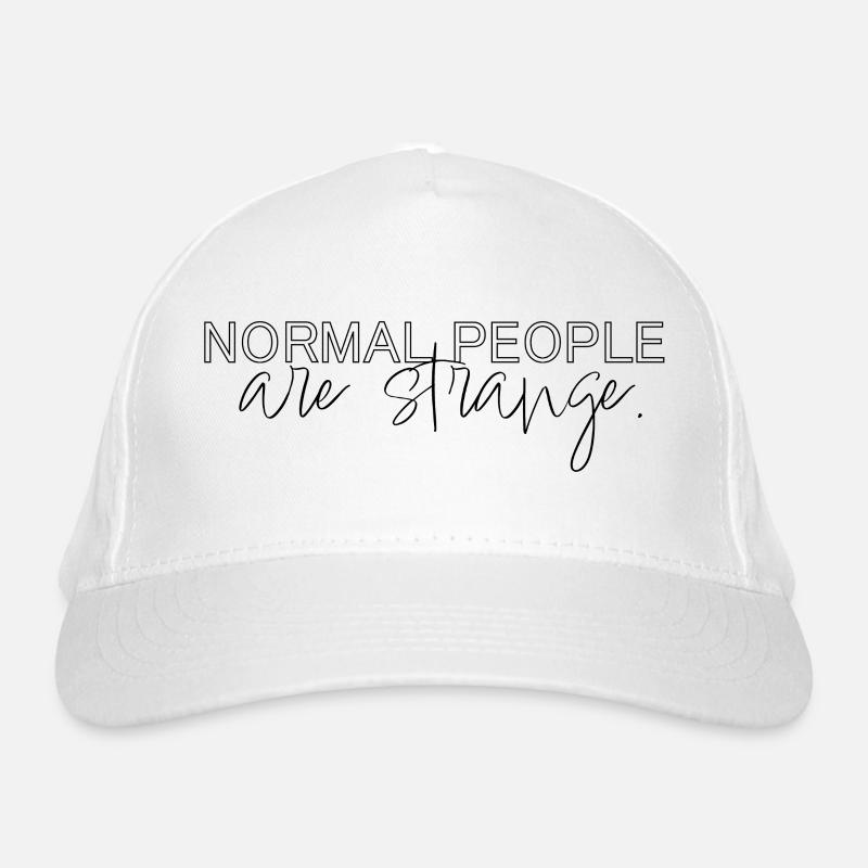 normal people are strange Organic Baseball Cap
