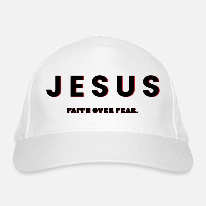 Jésus, la foi avant la peur - Vêtements chrétiens Casquette classique bio