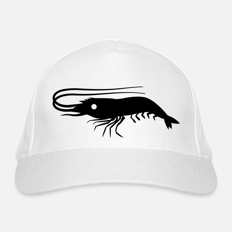 einzelne Garnelen Garnelen mit Antennen Bio-Baseballkappe