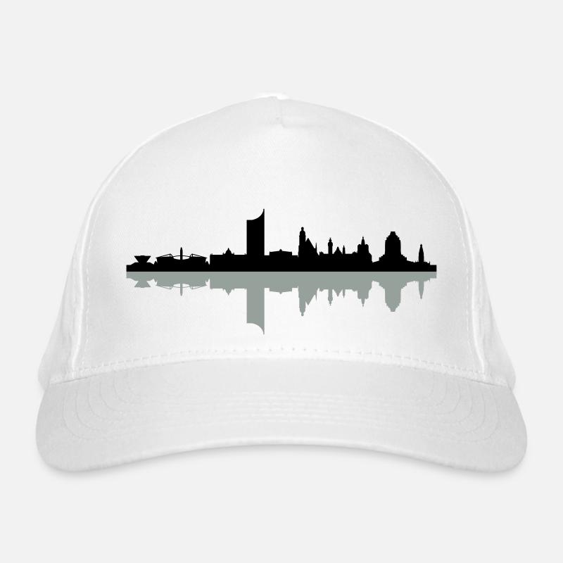 Skyline Leipzig Schatten Bio-Baseballkappe