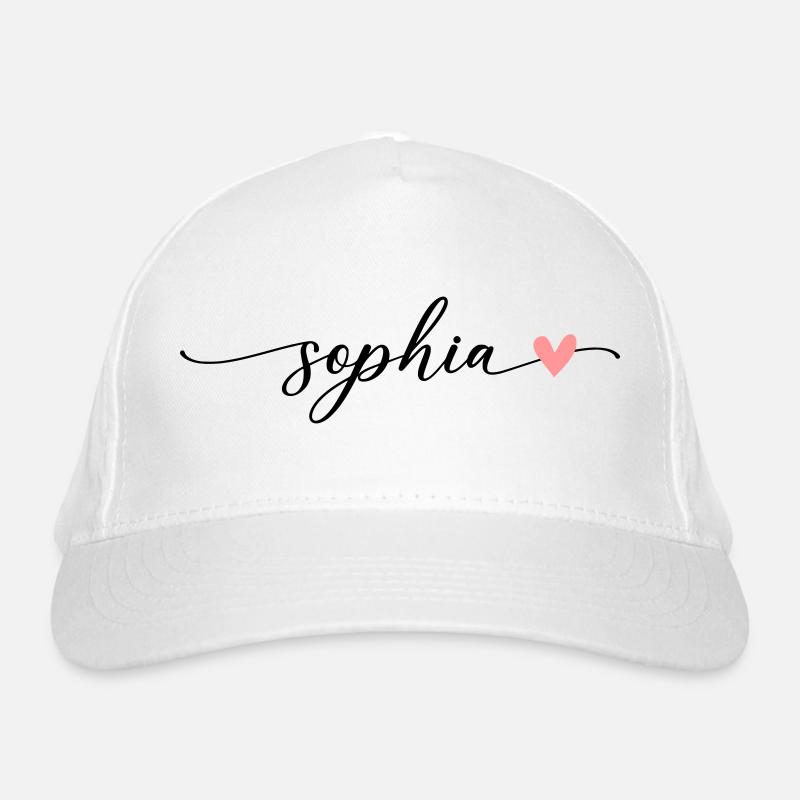Police de calligraphie nom de Sophia Casquette classique bio