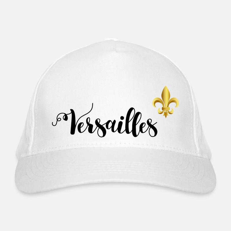Versailles Lettering and Fleur-de-Lys Organic Baseball Cap