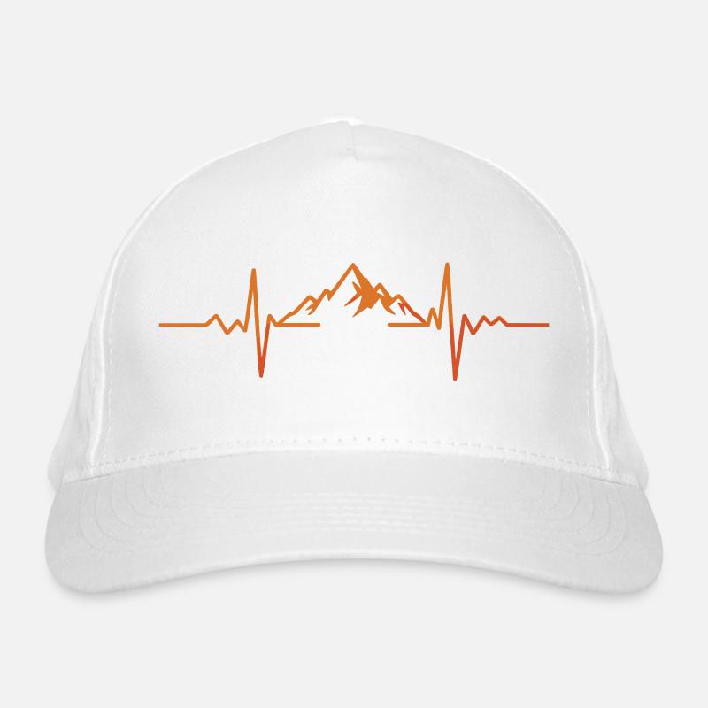 heartbeat mountains mountain range Organic Baseball Cap