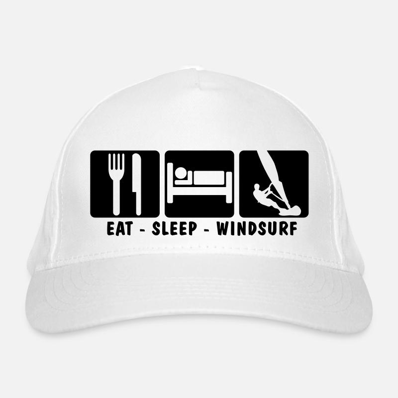EAT SLEEP WINDSURF 3 Bio-Baseballkappe