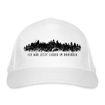 Ich wär jetzt lieber im Hunsrück - Bio-Baseballkappe - Weiß - Vorne