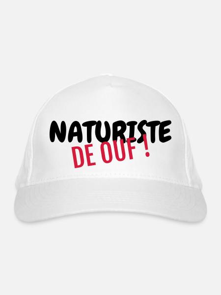 Naturisme / Naturiste / Nudisme / Nudiste - Casquette classique bio - blanc - Devant