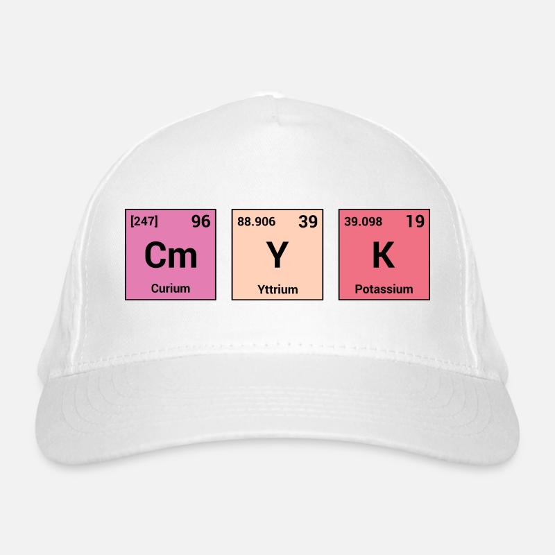 CMYK in periodischen Elementen Bio-Baseballkappe