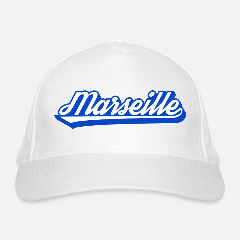 Marseille Rétro Blue Script Casquette classique bio