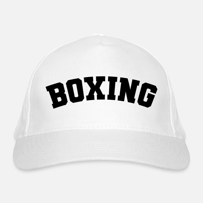 Boxing simple design lettering Organic Baseball Cap