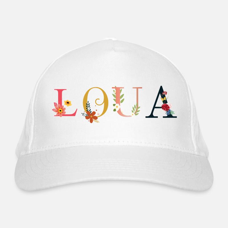 Le nom de LOUA est fleuri Casquette classique bio