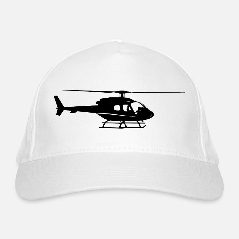 Hubschrauber-Umriss Bio-Baseballkappe