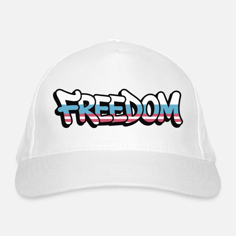 Conception de la Déclaration de Typographie de la Liberté - Casquette classique bio - blanc