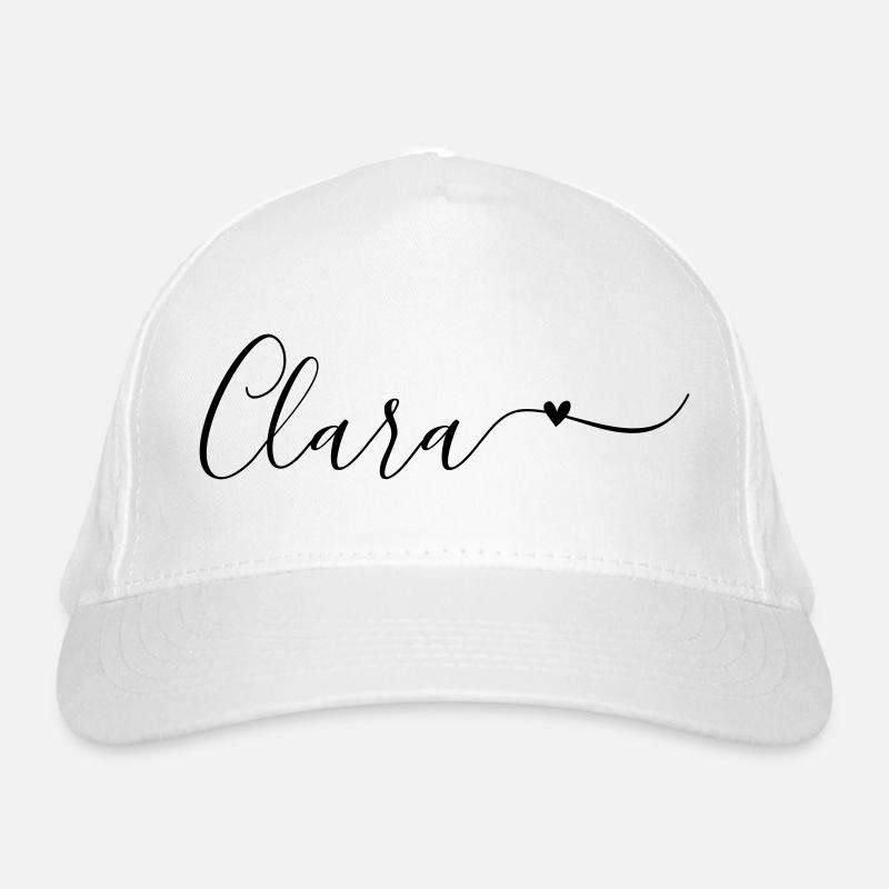 Clara Last name First name Decorative Organic Baseball Cap