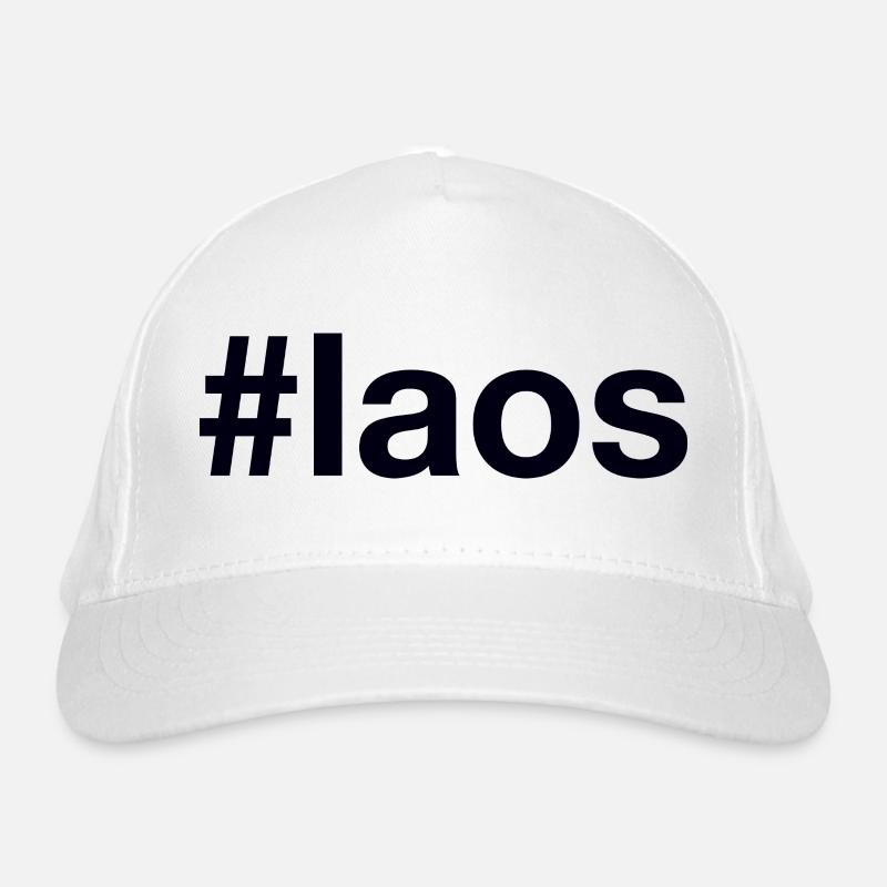Laos Hashtag Bio-Baseballkappe