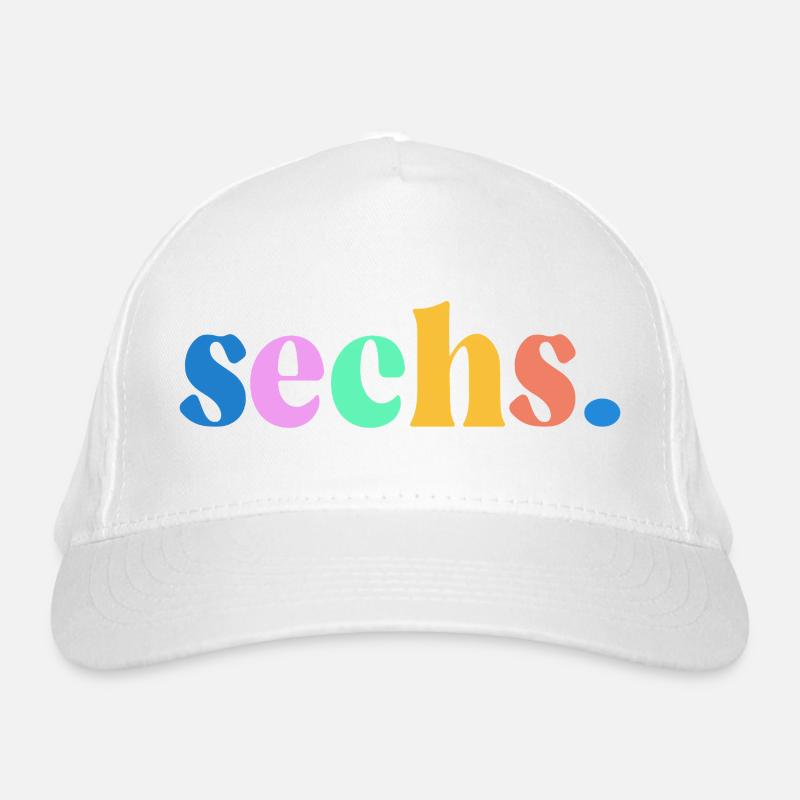 6. Geburtstag Geschenk Sechs Bio-Baseballkappe