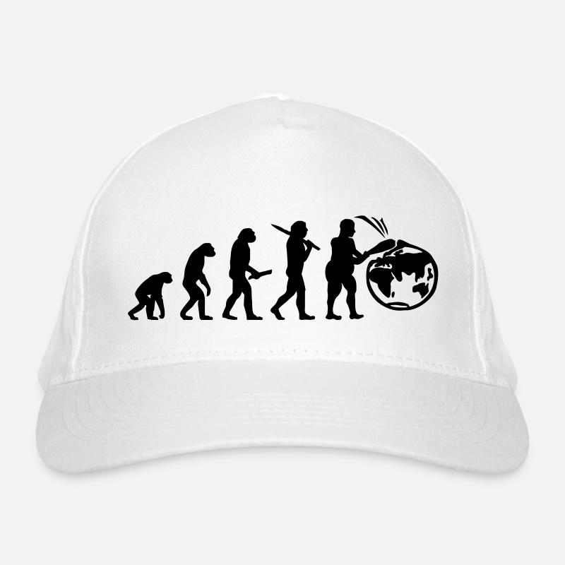 Evolution planet earth world Organic Baseball Cap