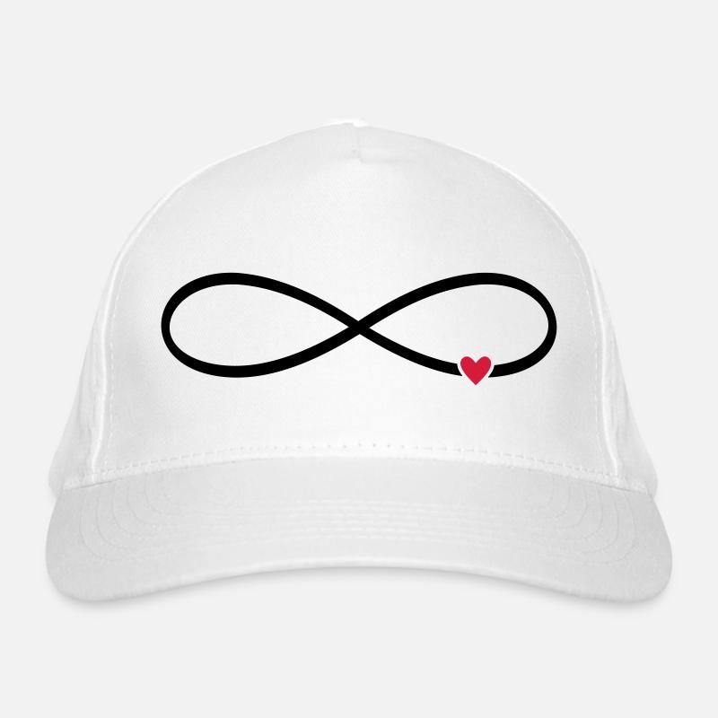 Unendlichkeitszeichen Herz Liebe Geschenk Bio-Baseballkappe
