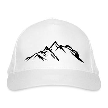 mountains symbol - Bio-Baseballkappe - Weiß - Vorne