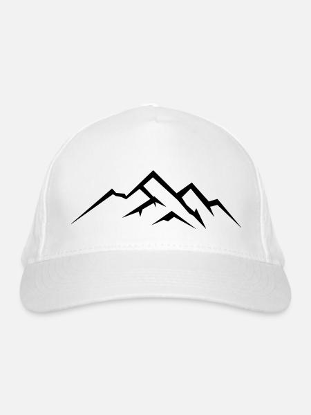 berge - Bio-Baseballkappe - Weiß