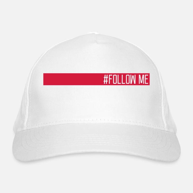 Red bar follow Organic Baseball Cap