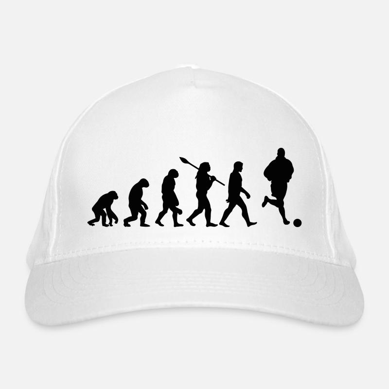 Foot Evolution des Affen Zum Fußballer Bio-Baseballkappe