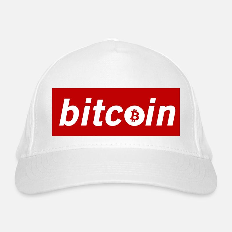 bitcoin - Bitcoin Logo Rot Bio-Baseballkappe