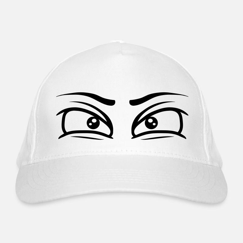 Augen konzentrierter Blick Bio-Baseballkappe