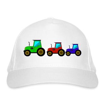 Tracteur Tracteur Tracteur - Casquette classique bio - blanc - Devant