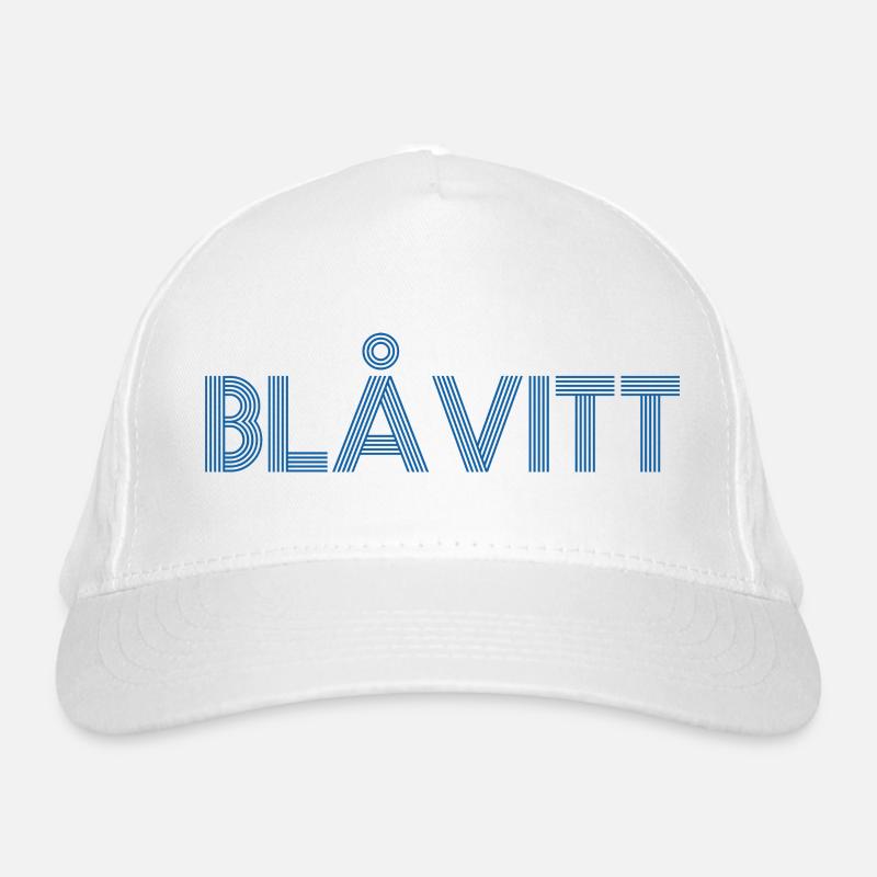 Blau und Weiß Bio-Baseballkappe