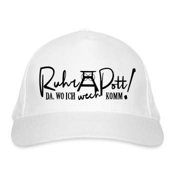 Ruhrpott da wo ich wech komm - Bio-Baseballkappe - Weiß - Vorne