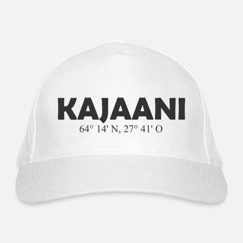 Kajaani - Finland - Coordinates Longitude Latitude Organic Baseball Cap