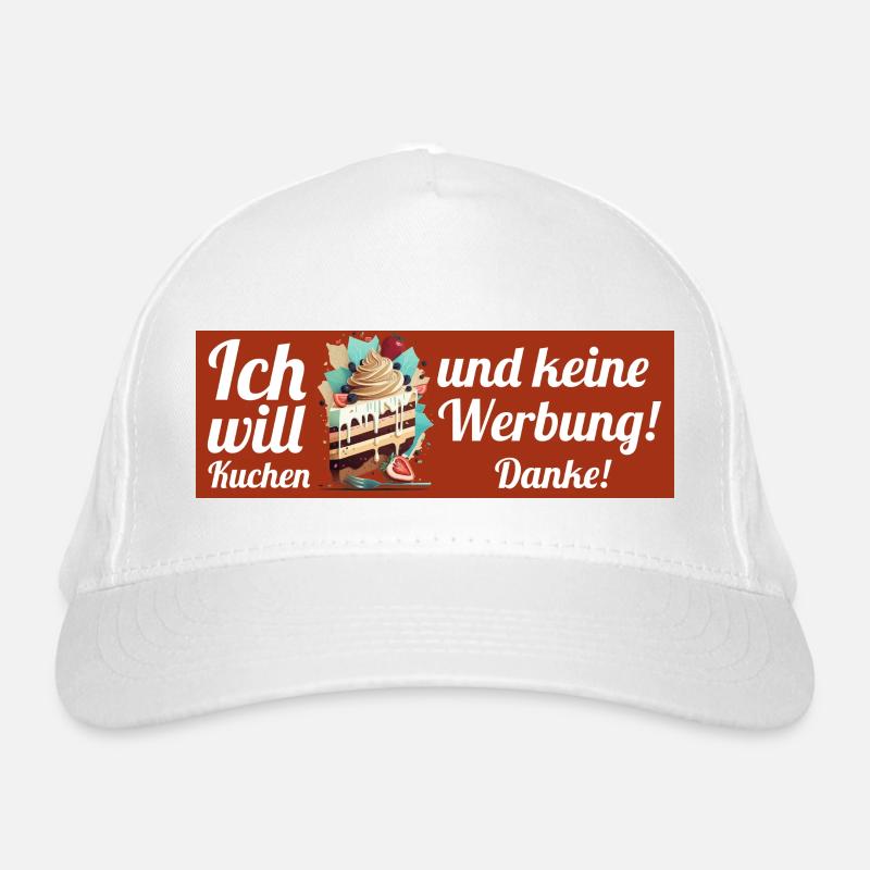 Ich will Kuchen und keine Werbung! Keine Werbung! Bio-Baseballkappe
