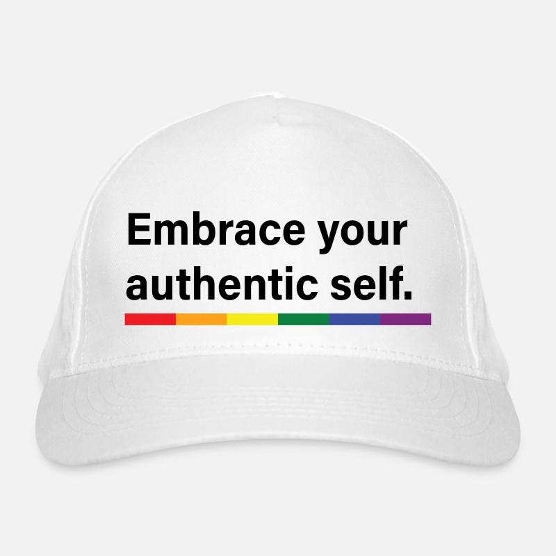 Umarme dein authentisches Selbst Bio-Baseballkappe