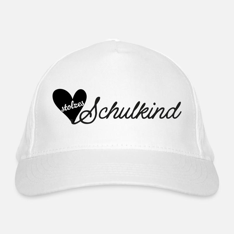 stolzes Schulkind schwarz Bio-Baseballkappe